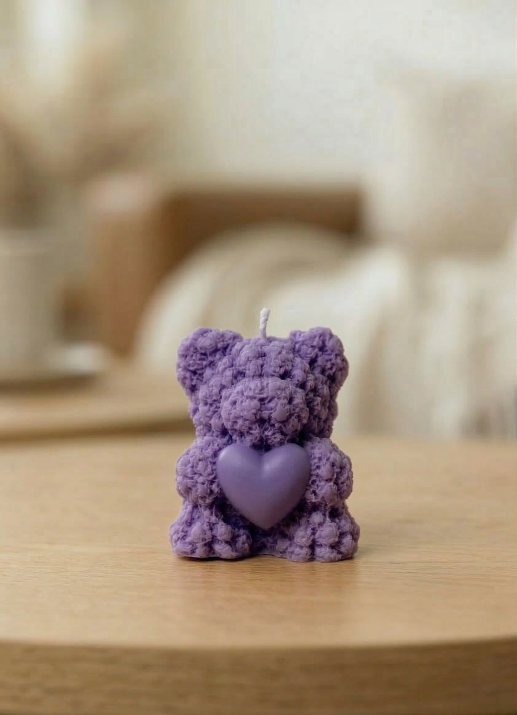 Signature Rose-Bud Teddy Bear Candle – Eternal Love Collection