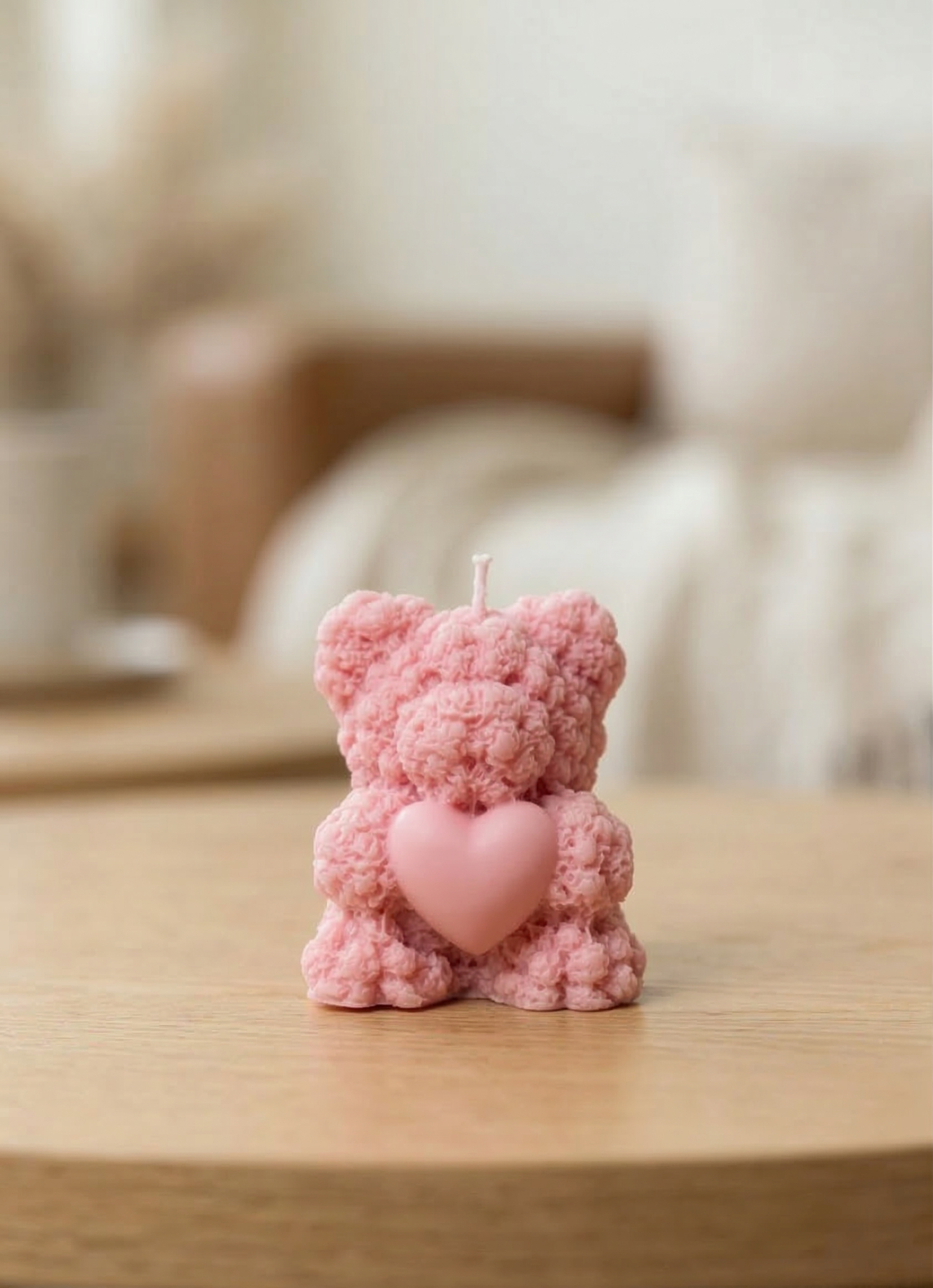 Signature Rose-Bud Teddy Bear Candle – Eternal Love Collection