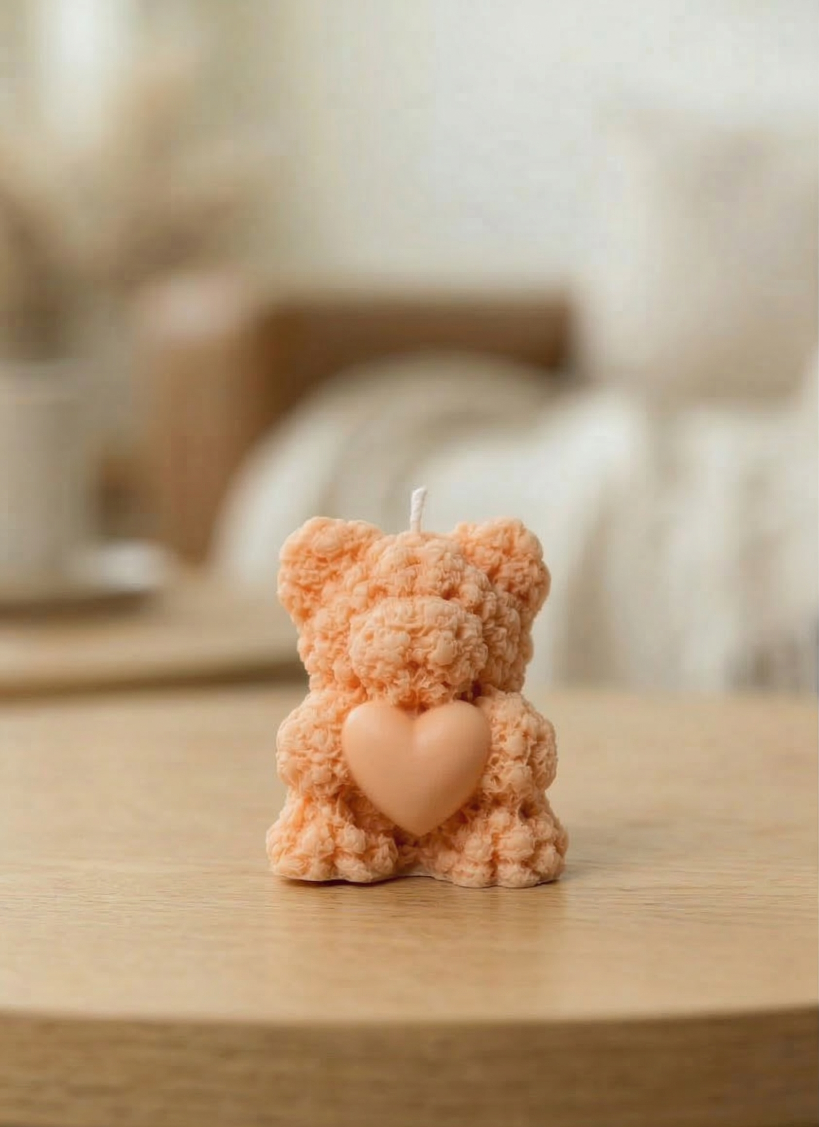 Signature Rose-Bud Teddy Bear Candle – Eternal Love Collection