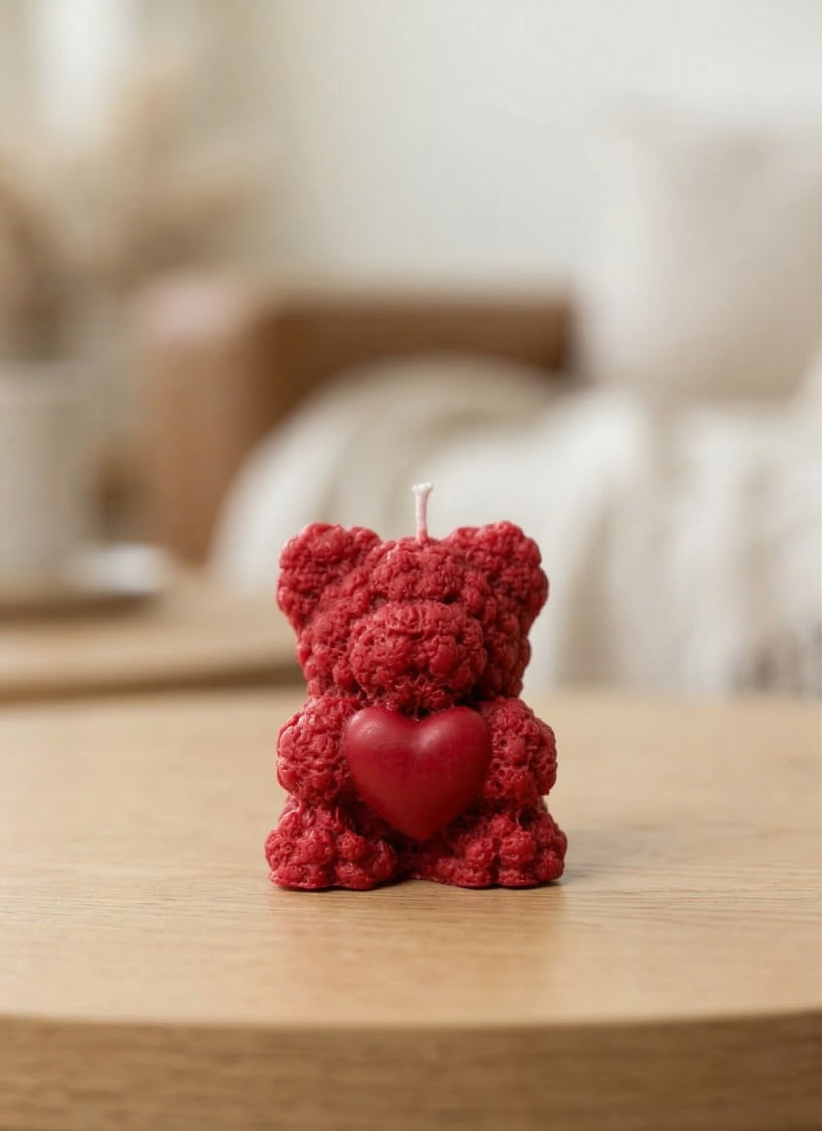 Signature Rose-Bud Teddy Bear Candle – Eternal Love Collection